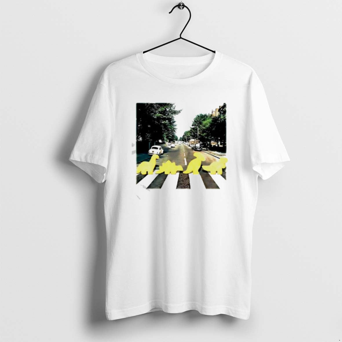 Official Dino Chicken Nuggets And Abbey Road Album Cover T-Shirts, Hoodie, Sweatshirt | ZylaModa.com