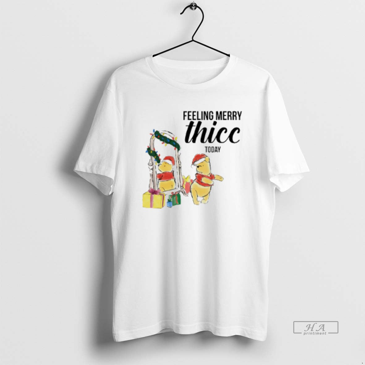 Official Feeling Merry Thiccmas Today Winnie The Pooh Christmas T-Shirts, Hoodie, Sweatshirt | ZylaModa.com