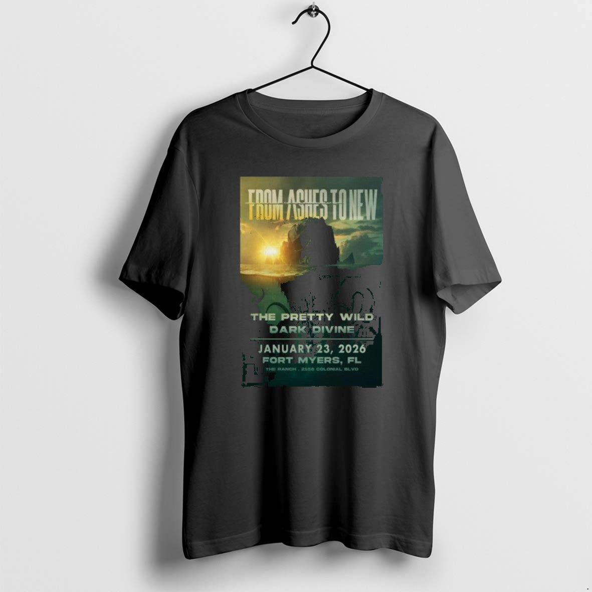 Official From Ashes To New The Ranch Concert Hall And Saloon In Fort Myers Fl T-Shirts, Hoodie, Sweatshirt | ZylaModa.com