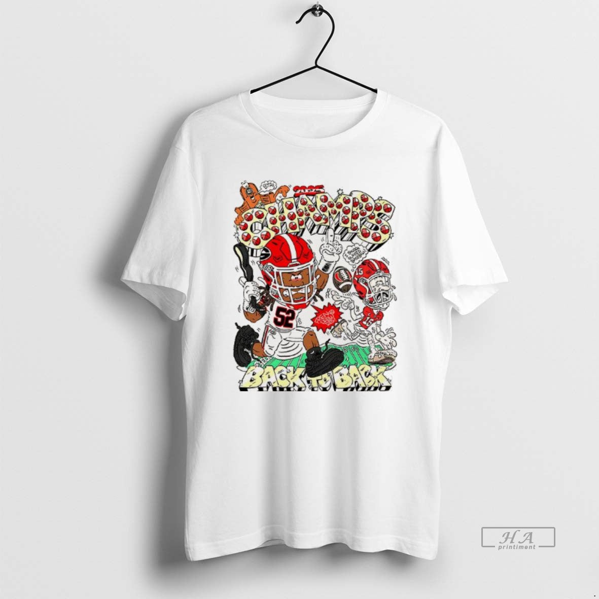 Official Georgia Bulldogs 2025 Champs Back To Back Caricature T-Shirts, Hoodie, Sweatshirt | ZylaModa.com