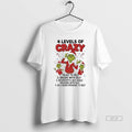 Official Grinch 4 Levels Of Crazy Talks To Argues Interruppts Self While Arguging With Self T-Shirts, Hoodie, Sweatshirt