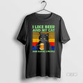 Official I Like Beer And My Cat And Maybe 3 People T-Shirts, Hoodie, Sweatshirt | ZylaModa.com