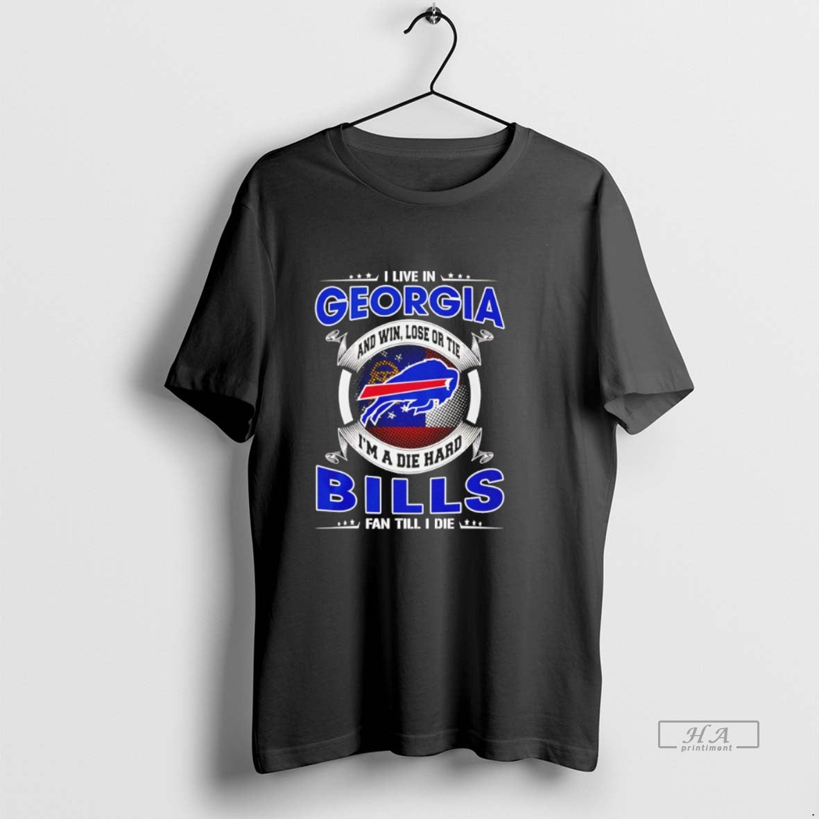 Official I Live In Georgia And Win Lose Or Tie Im A Die Hard Bills T-Shirts, Hoodie, Sweatshirt | ZylaModa.com