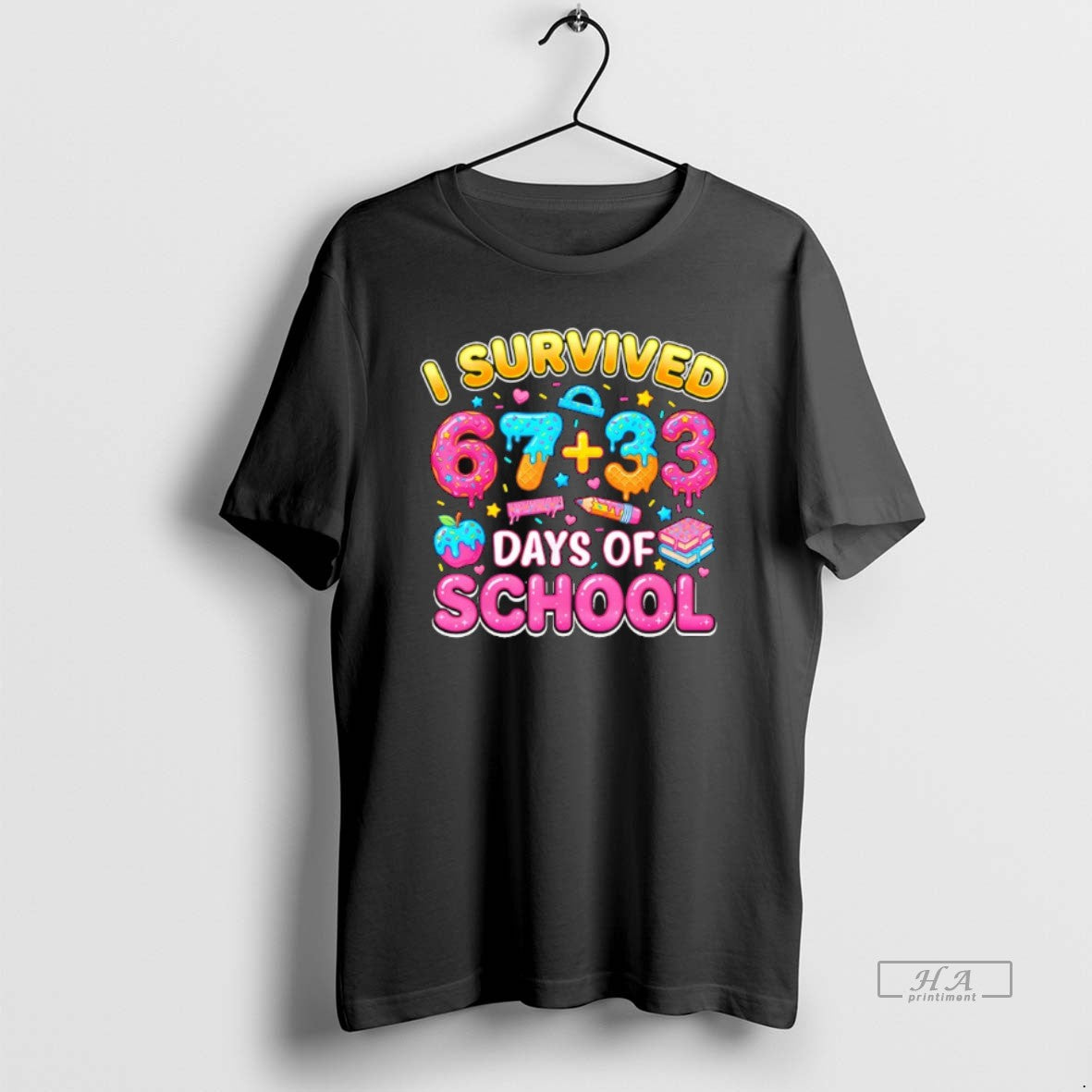 Official I Survived 67 33 Days Of School 100 Days Teachers Kids Boys T-Shirts, Hoodie, Sweatshirt | ZylaModa.com