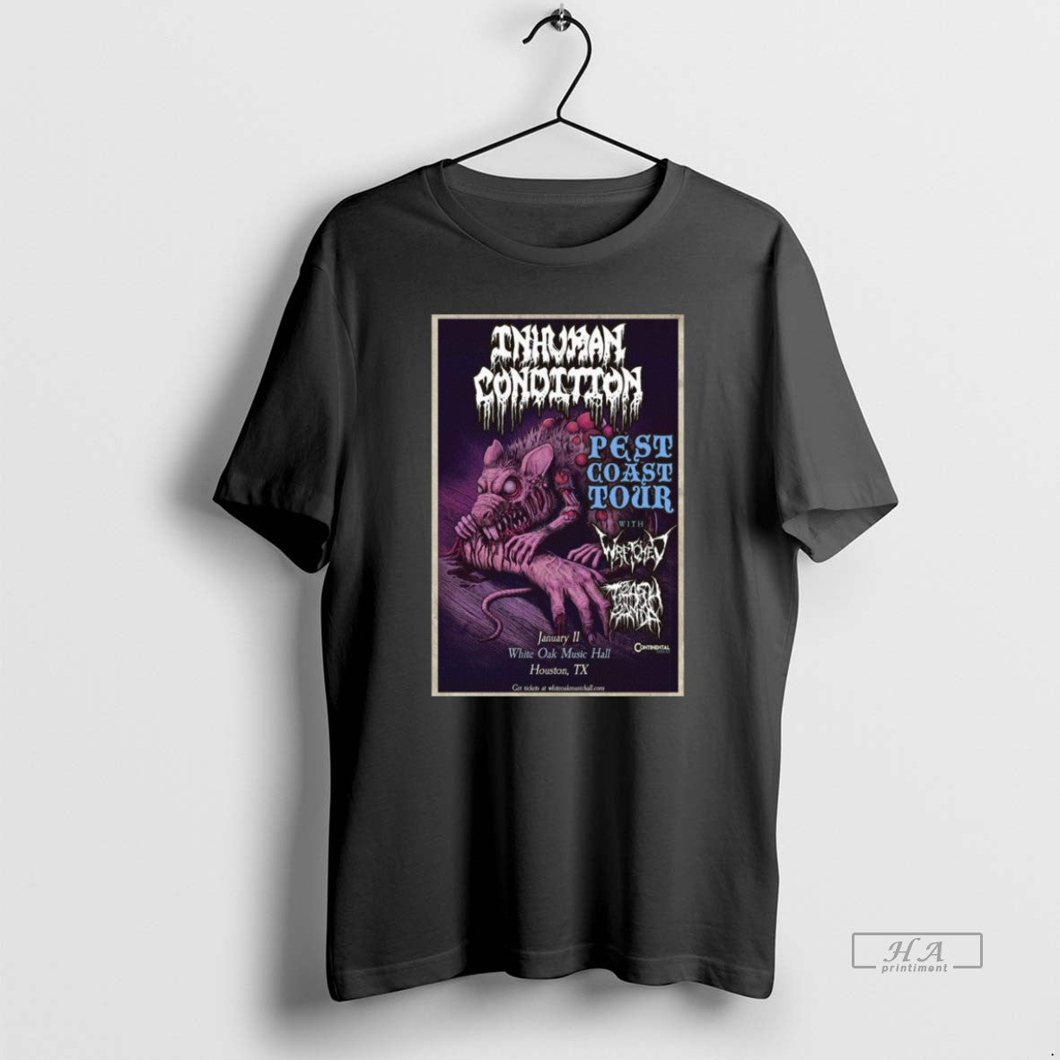 Official Inhuman Condition Houston Tx January 11 2026 Concert T-Shirts, Hoodie, Sweatshirt | ZylaModa.com