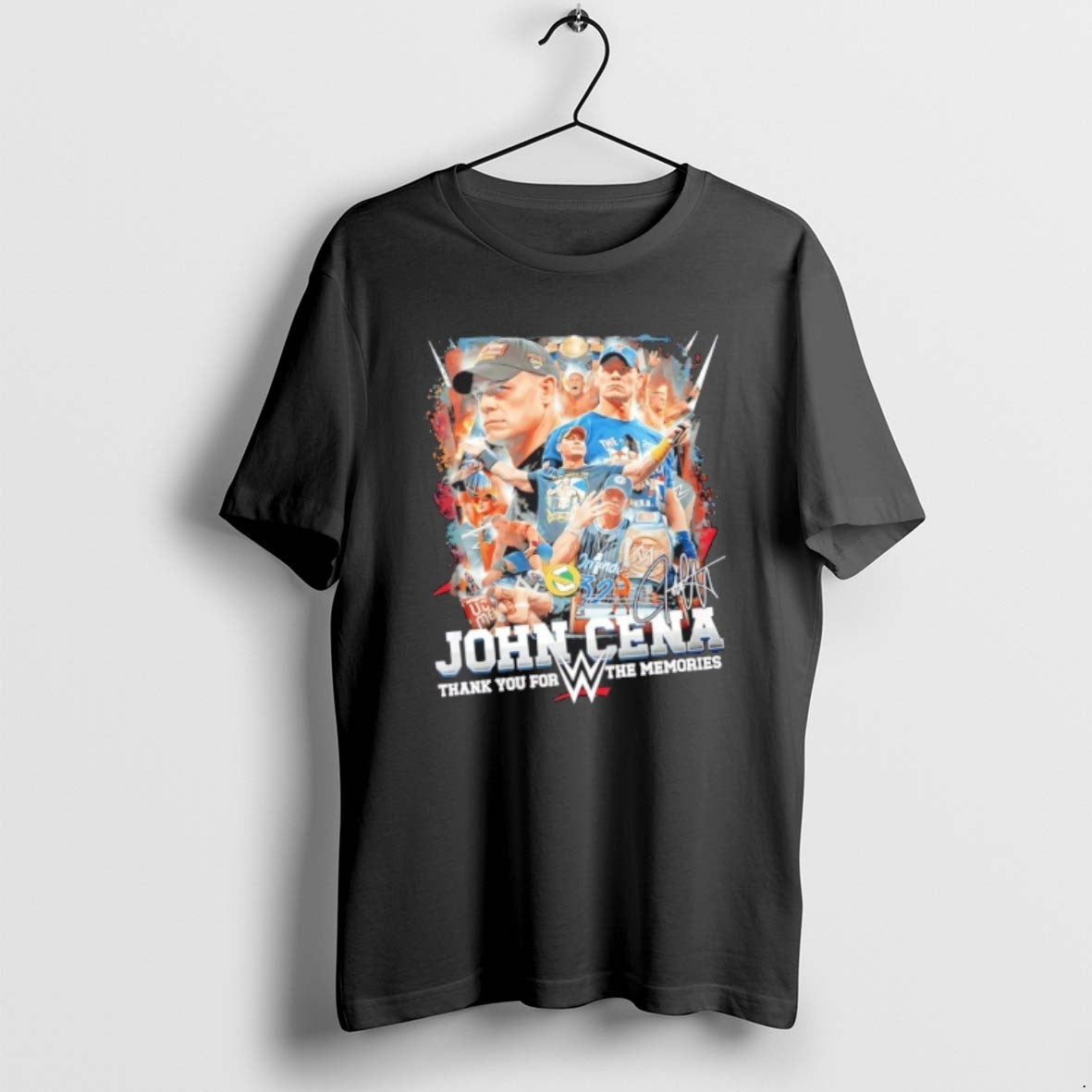 Official John Cena Thank You For The Memories Signature Graphic T-Shirts, Hoodie, Sweatshirt | ZylaModa.com