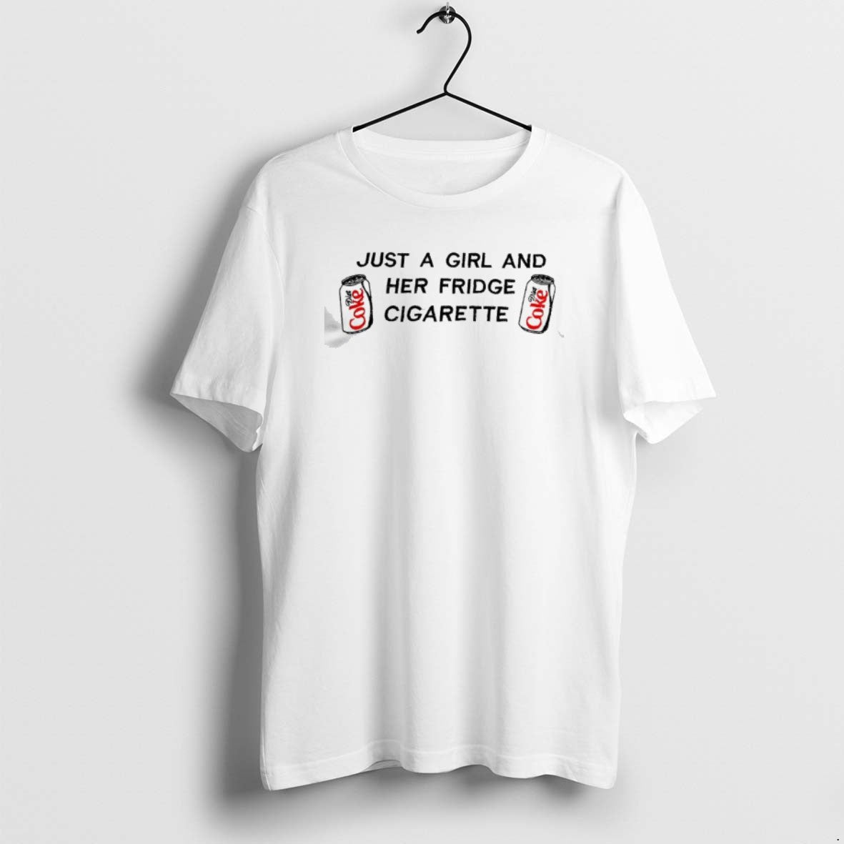 Official Just A Girl And Her Fridge Cigarette Diet Coke T-Shirts, Hoodie, Sweatshirt | ZylaModa.com