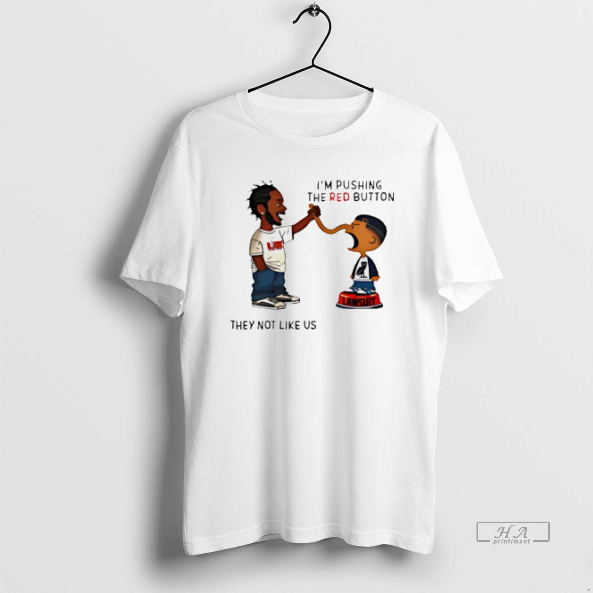 Official Kendrick Lamar Im Pushing The Red Button They Not Like Us T-Shirts, Hoodie, Sweatshirt | ZylaModa.com
