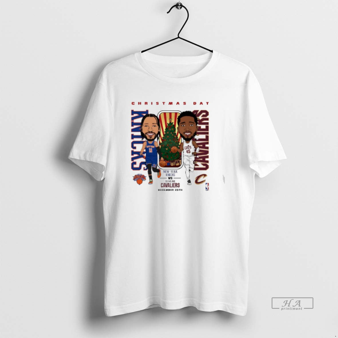 Official Knicks Vs Cavaliers 2025 Nba Christmas Day Match Up Caricature T-Shirts, Hoodie, Sweatshirt | ZylaModa.com