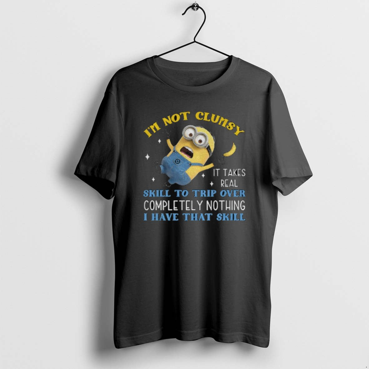 Official Minion Im Not Clumsy It Takes Real Skill To Trip Over Completely Nothing T-Shirts, Hoodie, Sweatshirt | ZylaModa.com