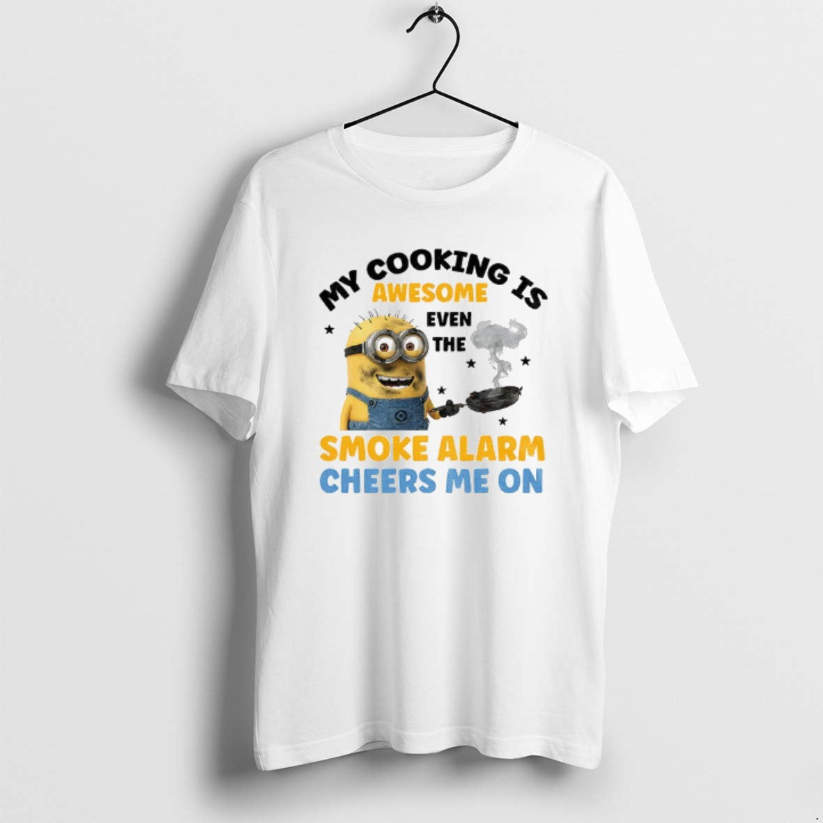 Official Minion My Cooking Is Awesome Even The Smoke Alarm Cheers Me On T-Shirts, Hoodie, Sweatshirt | ZylaModa.com