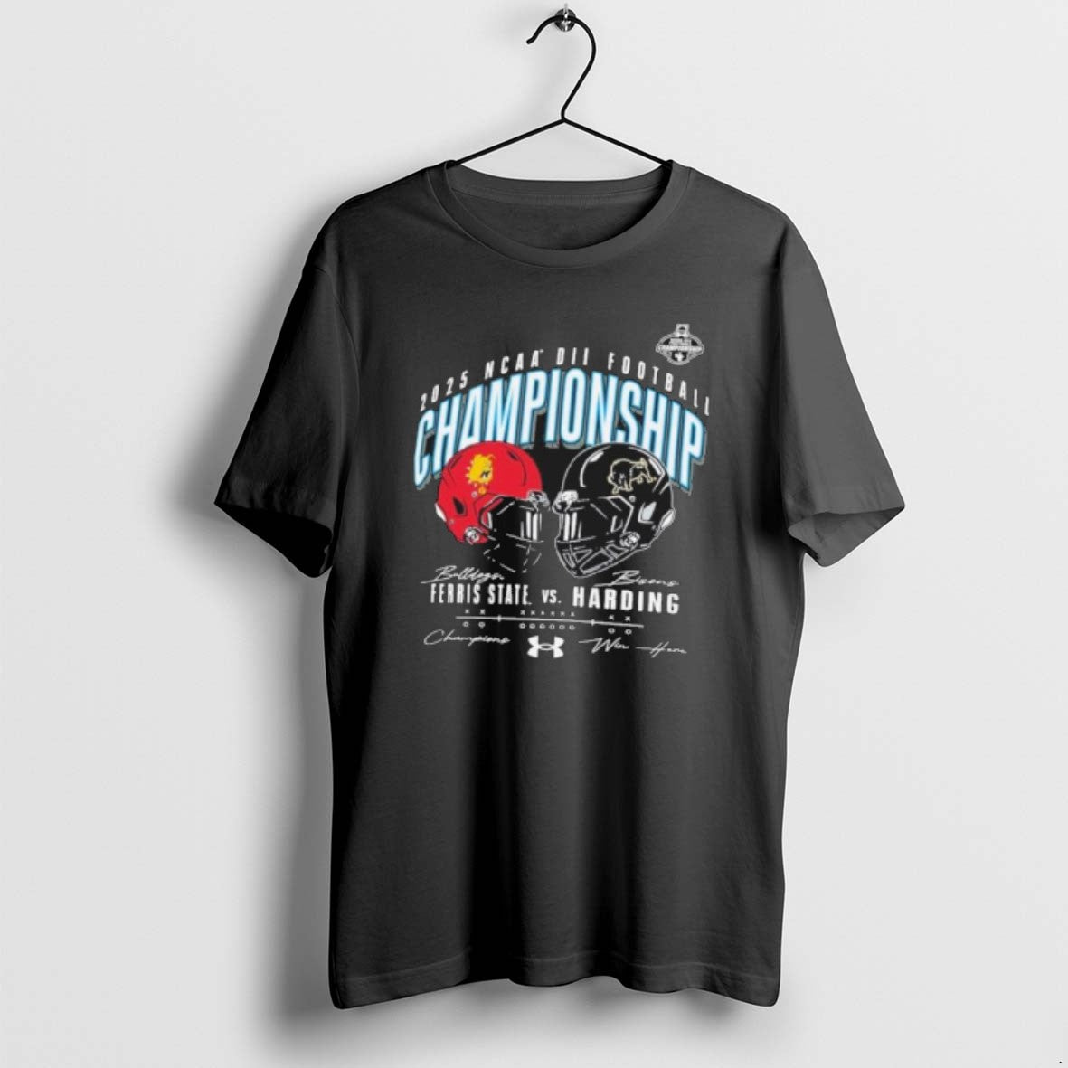 Official Ncaa Dii Championship 2025 Ferris State Vs Harding Champions Win Here T-Shirts, Hoodie, Sweatshirt | ZylaModa.com