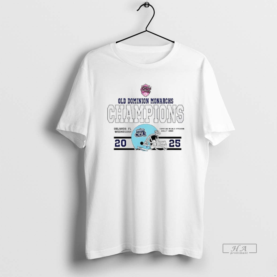 Official Old Dominion Monarchs Football 2025 Cure Bowl Champions Helmet T-Shirts, Hoodie, Sweatshirt | ZylaModa.com