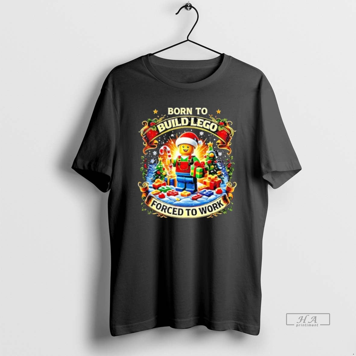 Official Santa X Lego Born To Build Lego Forced To Work Christmas T-Shirts, Hoodie, Sweatshirt | ZylaModa.com
