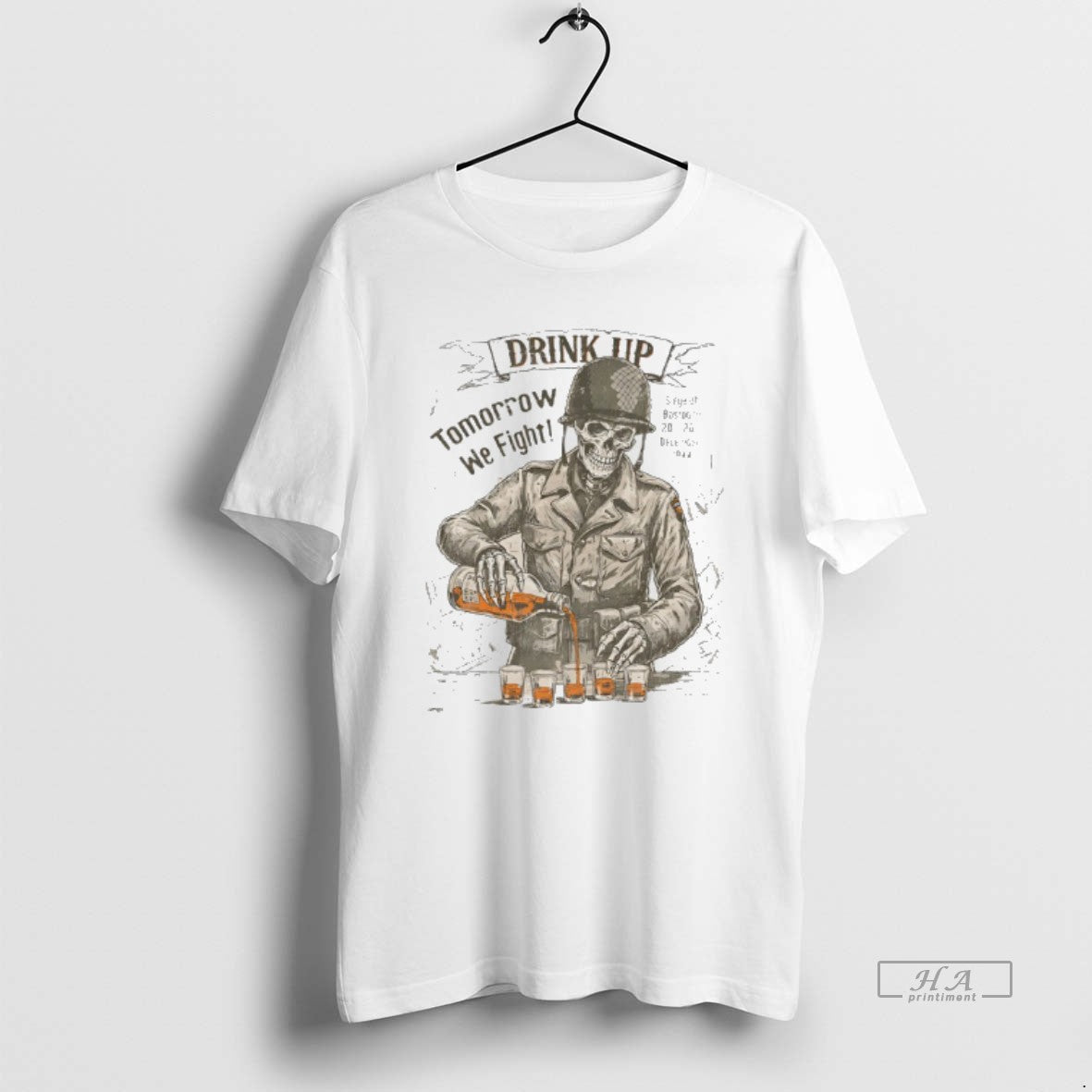 Official Skeleton Drink Up Tomorrow We Fight T-Shirts, Hoodie, Sweatshirt | ZylaModa.com