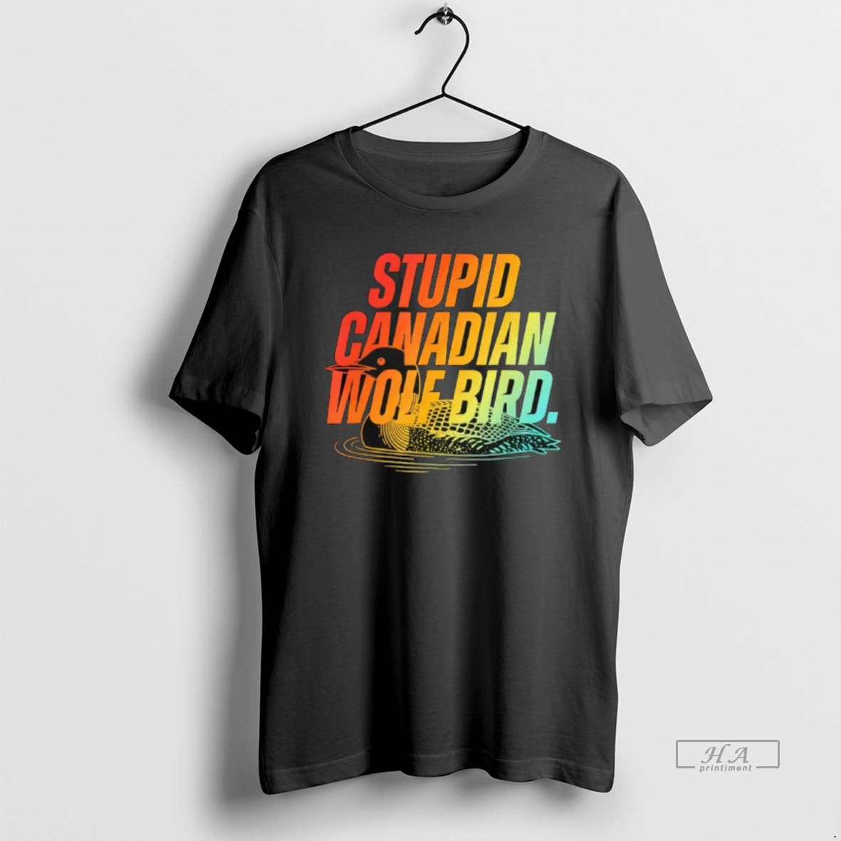 Official Stupid Canadian Wolf Bird Funny Design T-Shirts, Hoodie, Sweatshirt | ZylaModa.com