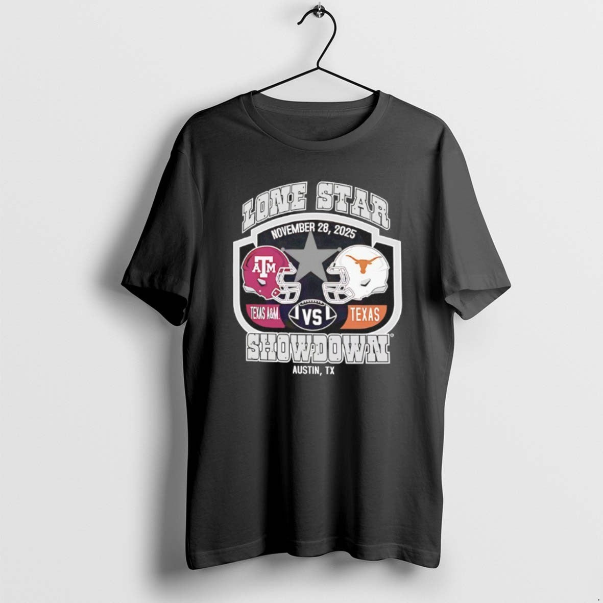 Official Texas Am Vs Texas Longhorn 2025 Lone Star Showdown Helmet T-Shirts, Hoodie, Sweatshirt | ZylaModa.com