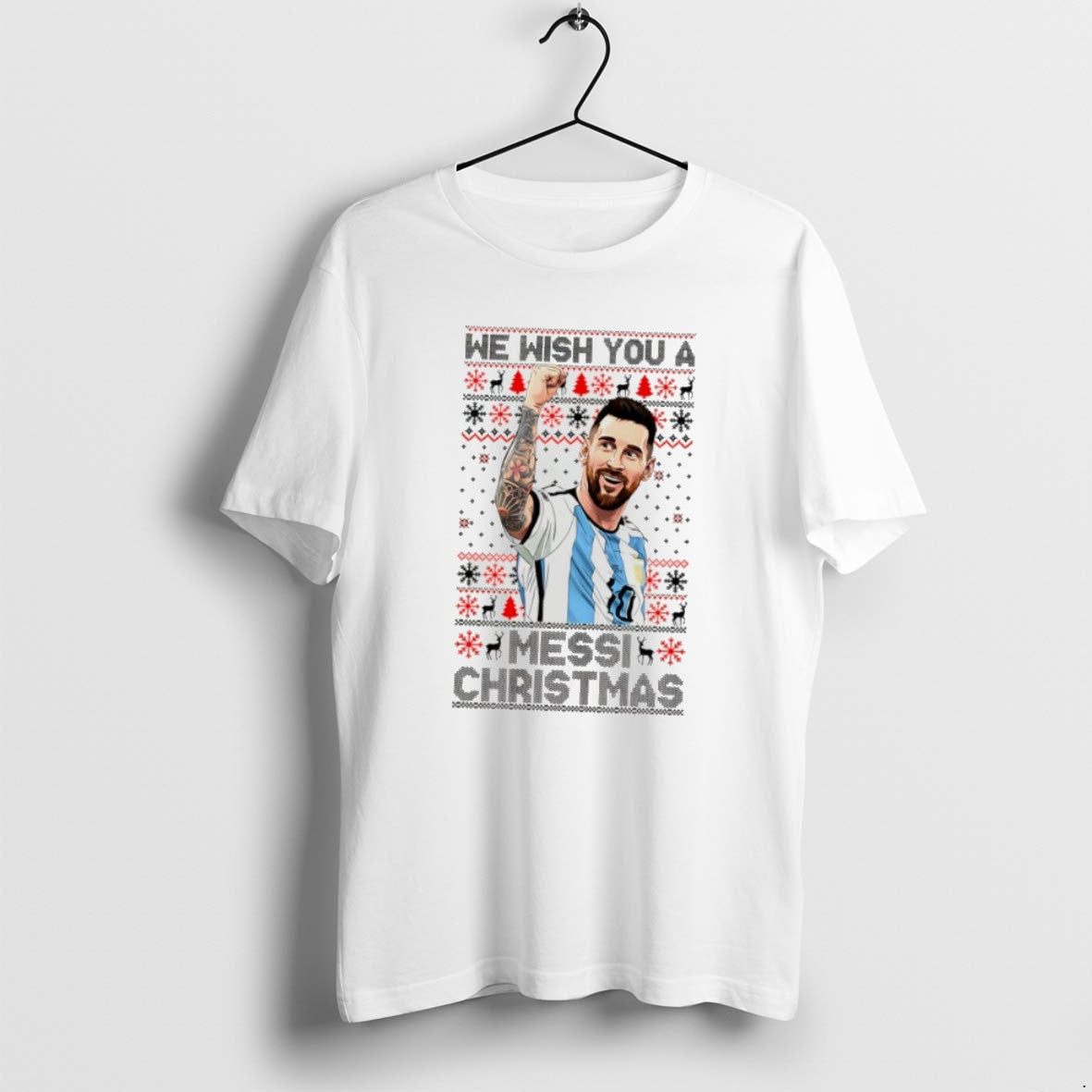 Official We Wish You A Messi Christmas Ugly T-Shirts, Hoodie, Sweatshirt | ZylaModa.com