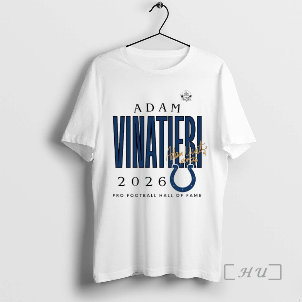 Officials Adam Vinatieri Colts Class Of 2026 Pro Football Hall Of Fame Logo Premium T-Shirts, Hoodie, Sweatshirt