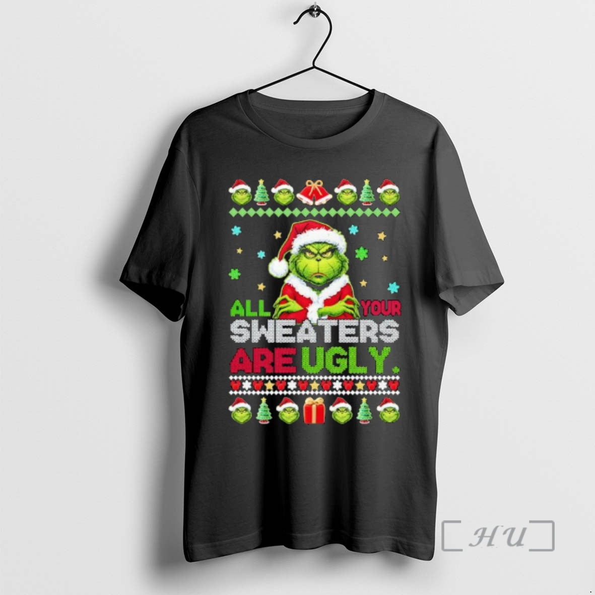 Officials All Your Sweaters Are Ugly Christmas Grinch T-Shirts, Hoodie, Sweatshirt | ZylaModa.com