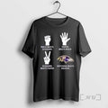 Officials Baltimore Ravens Nothing Beats Rock Beats Scissors Paper Beats Rock Scissors Beats Paper Premium T-Shirts,...