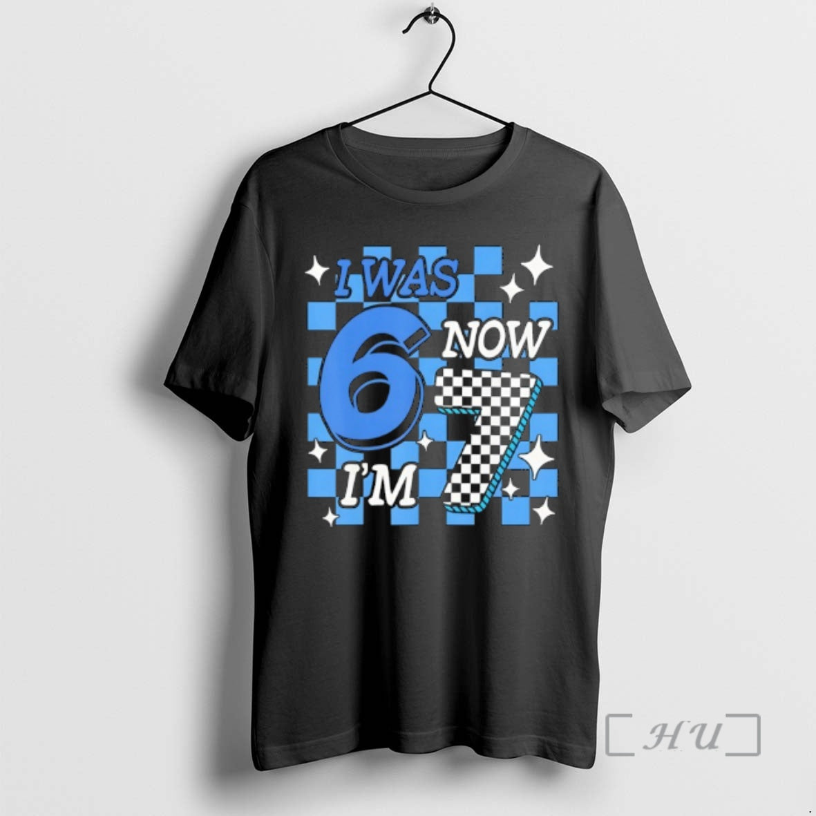 Officials Blue Checkered Birthday Boy I Was 6 Now Im 7 Premium T Shirts Sweater Hoodie, Sweatshirt | ZylaModa.com