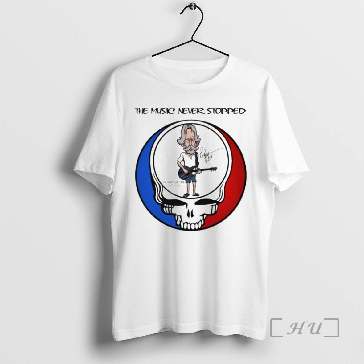 Officials Bob Weir Grateful Dad 1947 2026 Signature The Music Never Stopped Premium T Shirts Hoodie, Sweatshirt