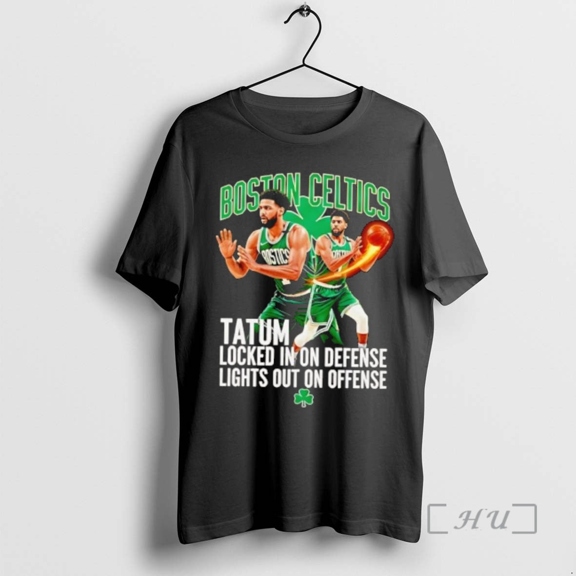 Officials Boston Celtics Tatum Locked In On Defense Lights Out On Offense Premium T Shirts Hoodie, Sweatshirt | ZylaModa.com