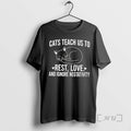 Officials Cats Teach Us To Rest Love And Ignore Negativity T-Shirts, Hoodie, Sweatshirt | ZylaModa.com
