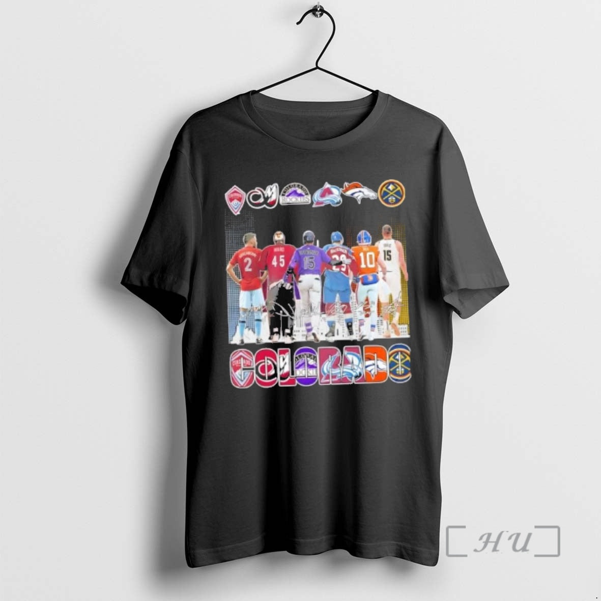 Officials Colorado City Sports Legends Skyline Signatures T-Shirts, Hoodie, Sweatshirt | ZylaModa.com