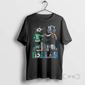 Officials Dallas Stars Jason Robertson Dallas Mavericks Luka Doncic 2025 Signatures Circle Black Premium T-Shirts,...