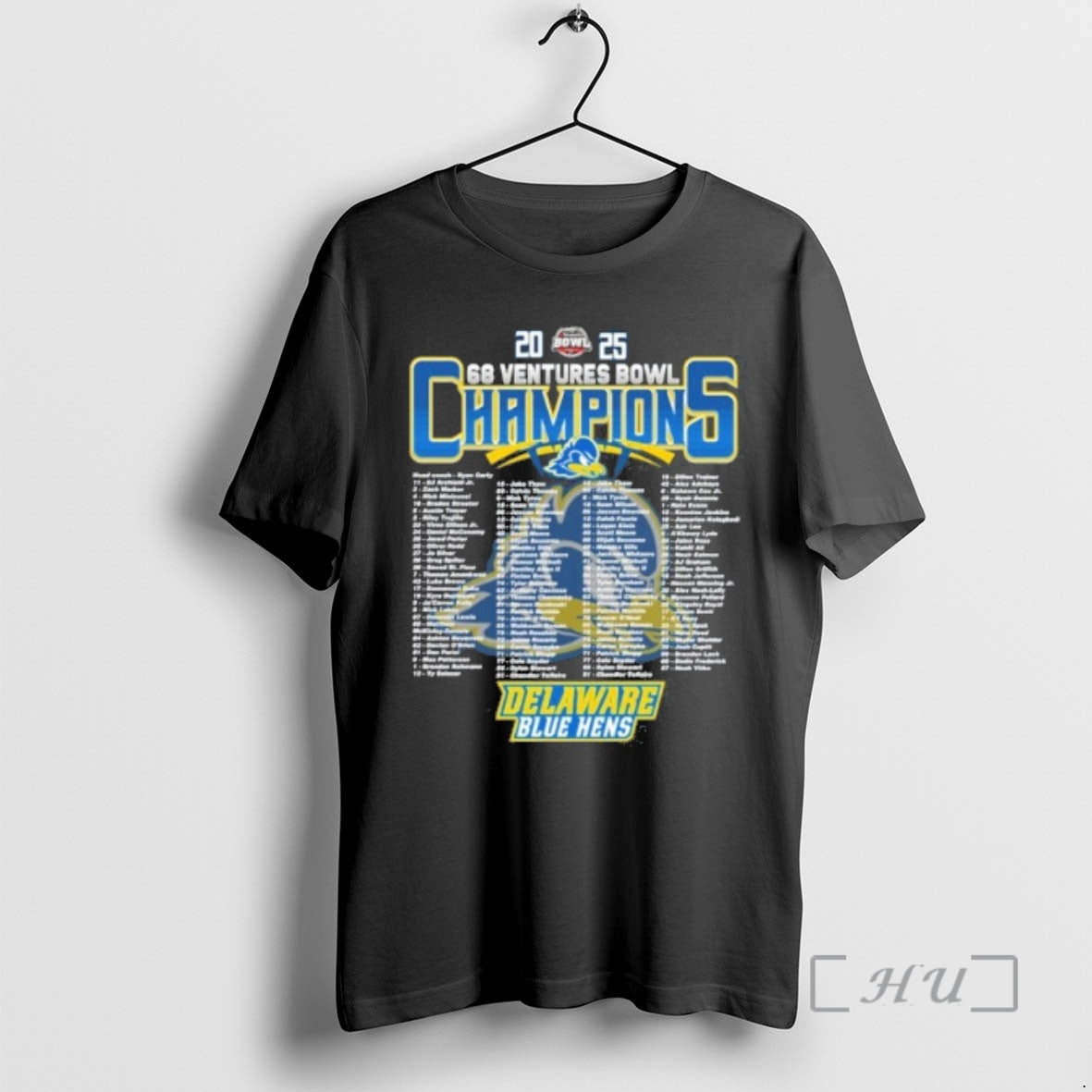 Officials Delaware Blue Hens 2025 68 Ventures Bowl Champions Roster T-Shirts, Hoodie, Sweatshirt | ZylaModa.com