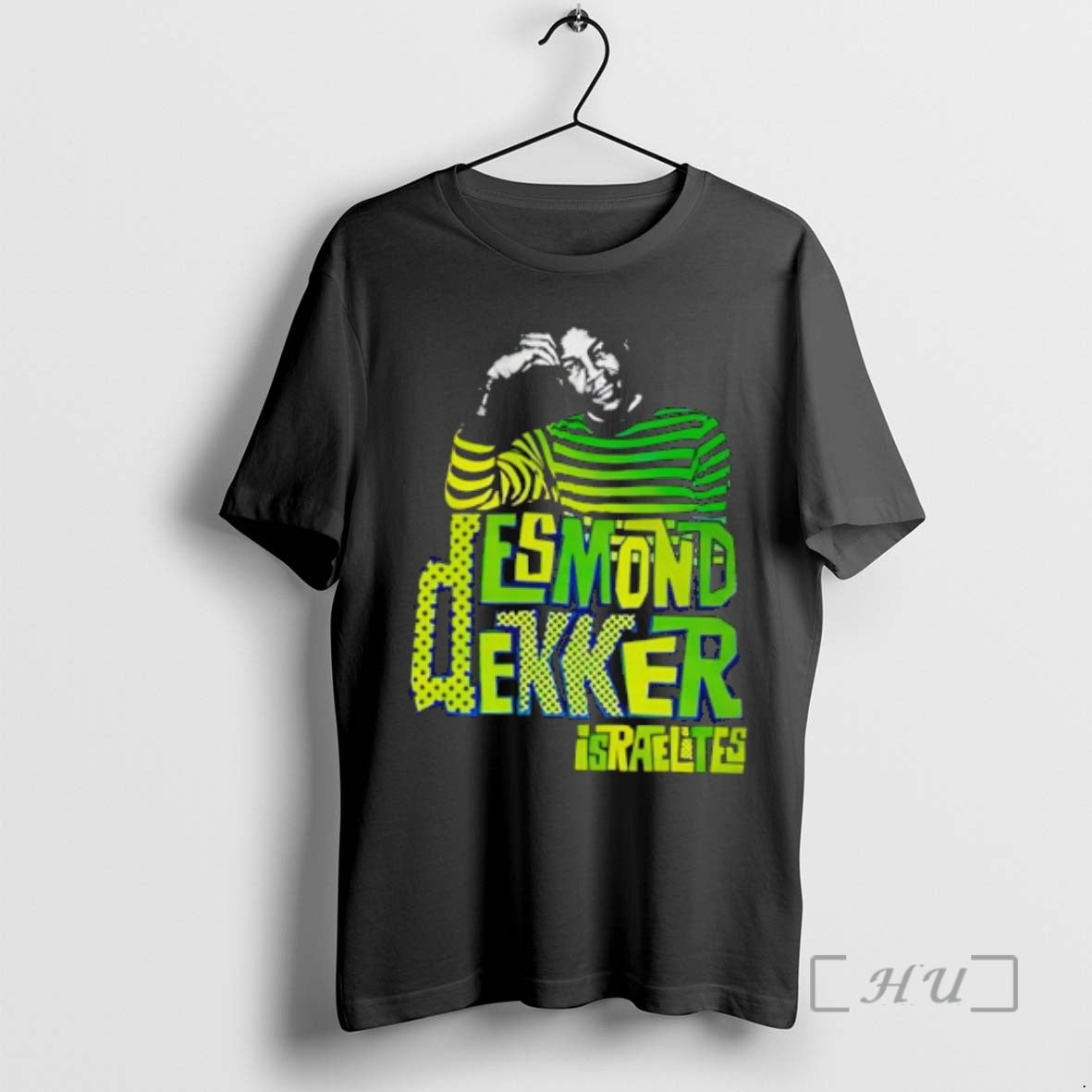 Officials Desmond Dekker Israelites Portrait Green And Yellow Striped T-Shirts, Hoodie, Sweatshirt | ZylaModa.com