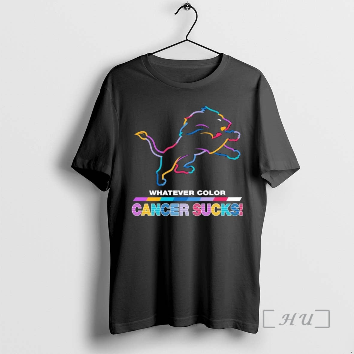 Officials Detroit Lions Football Whatever Color Cancer Sucks Logo Colors T-Shirts, Hoodie, Sweatshirt | ZylaModa.com