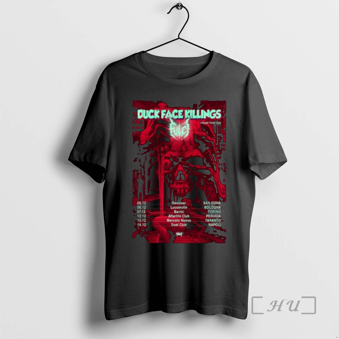 Officials Fulci Duck Face Killings Italian Tour Show December 2025 T-Shirts, Hoodie, Sweatshirt | ZylaModa.com