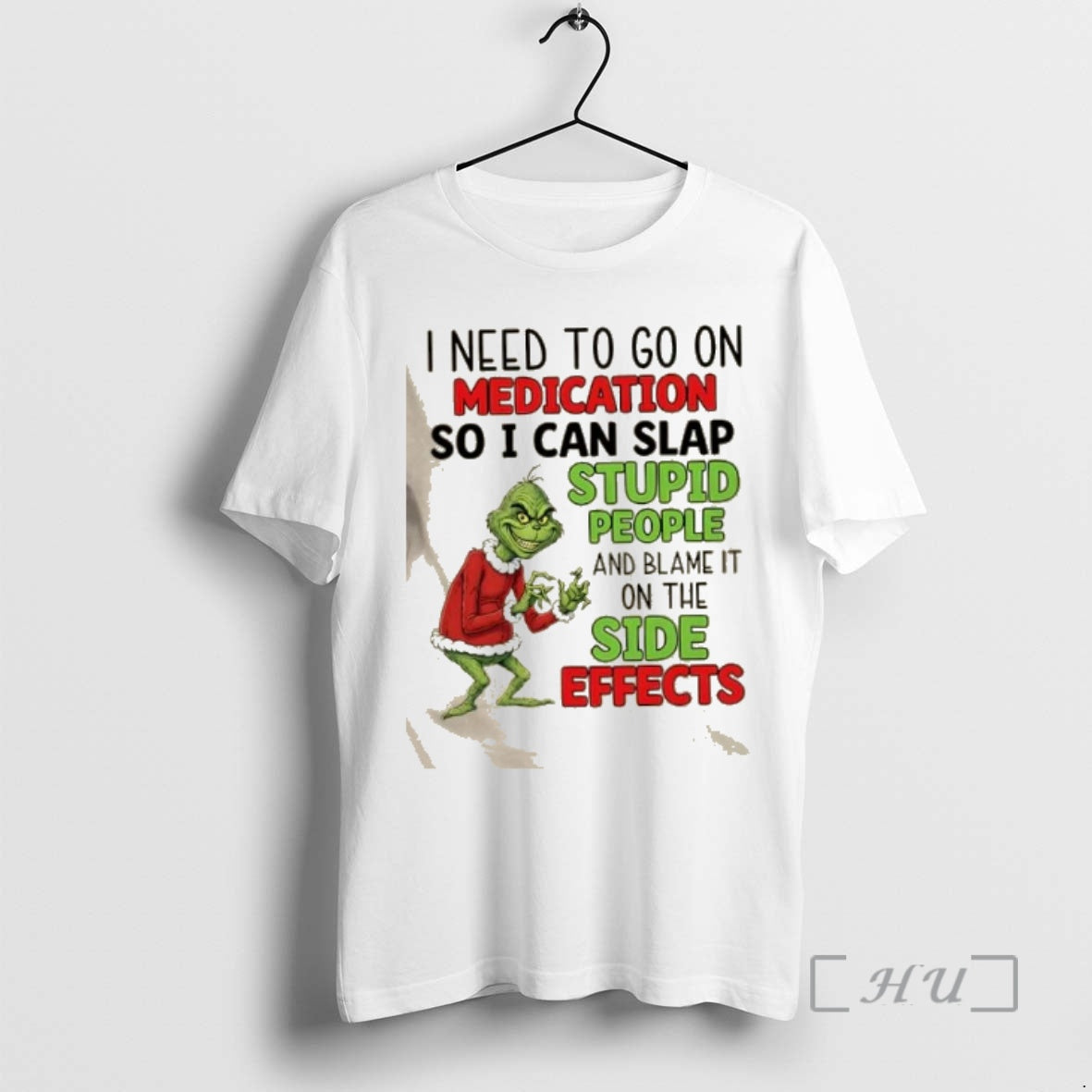 Officials Grinch I Need To Go On Medication So I Can Blame The Side Effects T-Shirts, Hoodie, Sweatshirt | ZylaModa.com