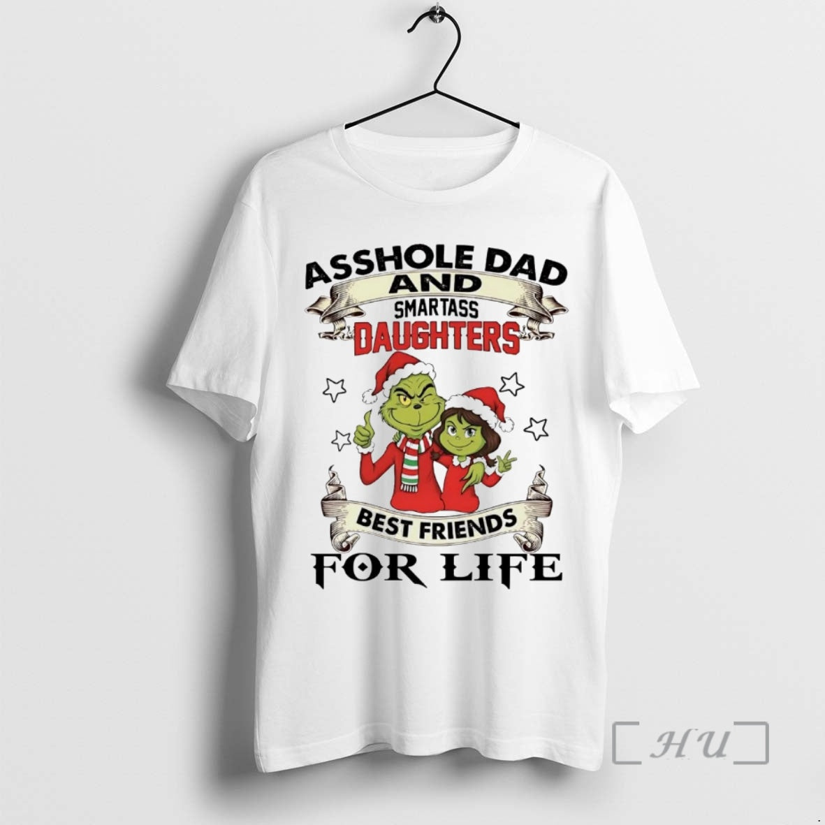 Officials Grinch Asshole And Smartass Daughter Best Friends Christmas T-Shirts, Hoodie, Sweatshirt | ZylaModa.com