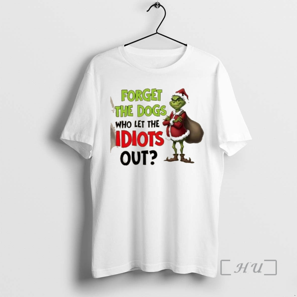Officials Grinch Forget The Dogs Who Let The Idiots Out Christmas Premium T Shirts Sweater Hoodie, Sweatshirt | ZylaModa.com