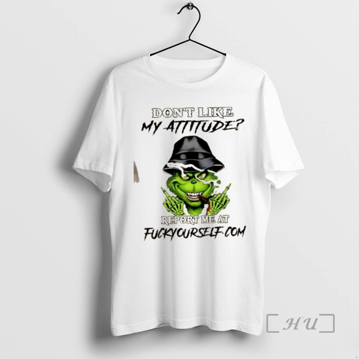 Officials Grinch Smoking Dont Like My Attitude Reportme At Fuckyourself T-Shirts, Hoodie, Sweatshirt | ZylaModa.com