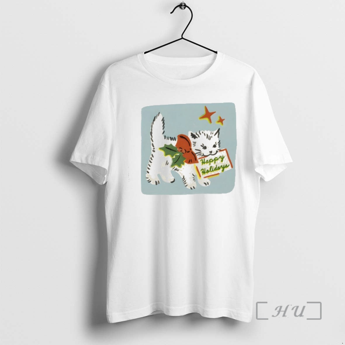 Officials Happy Holidays Cat Yarrow Goods T-Shirts, Hoodie, Sweatshirt | ZylaModa.com