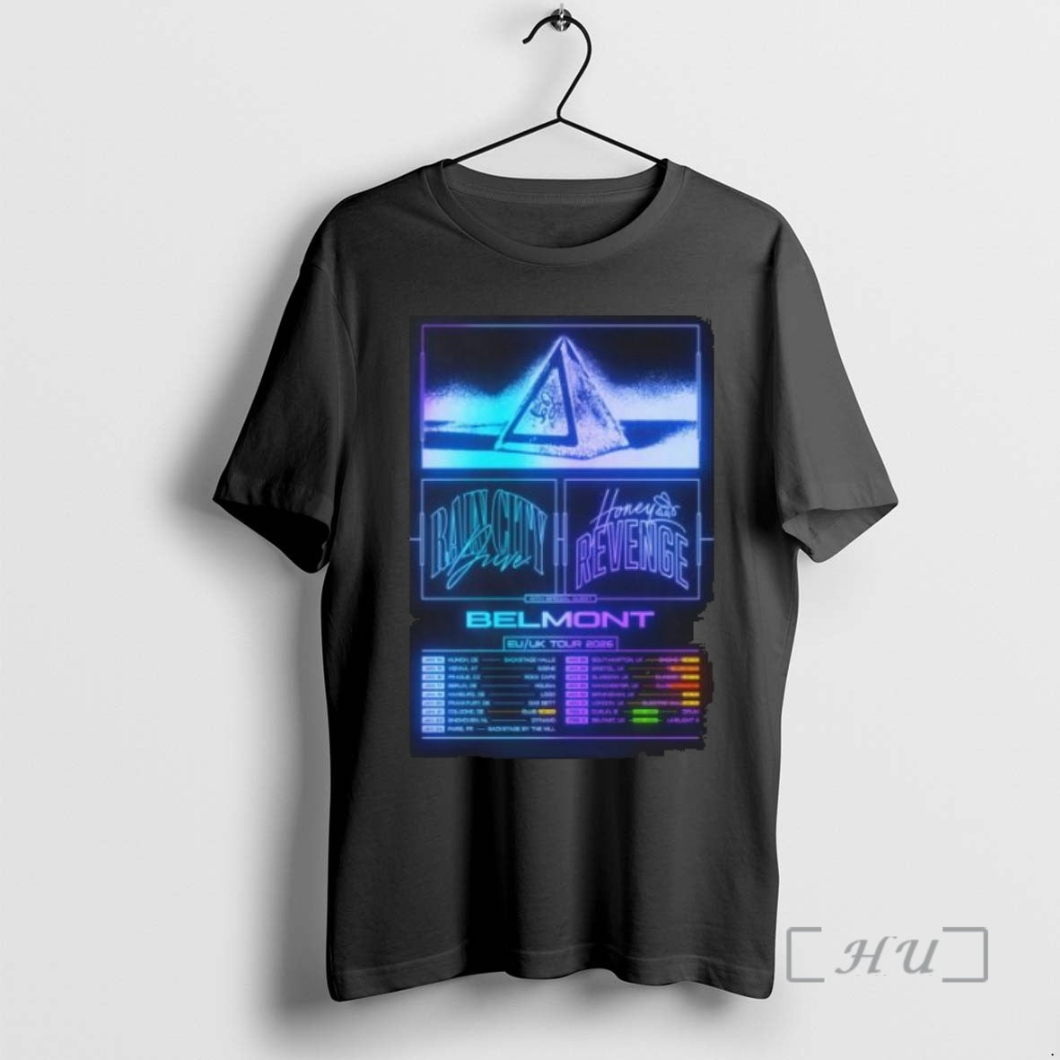 Officials Honey Revenge And Rain City Drive Eu Uk Tour 2026 Circle Black Premium T-Shirts, Hoodie, Sweatshirt | ZylaModa.com