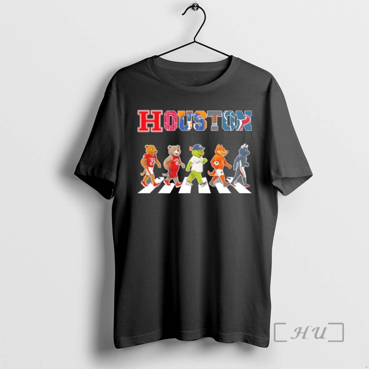 Officials Houston Mascot Sports Team Abbey Road T-Shirts, Hoodie, Sweatshirt | ZylaModa.com