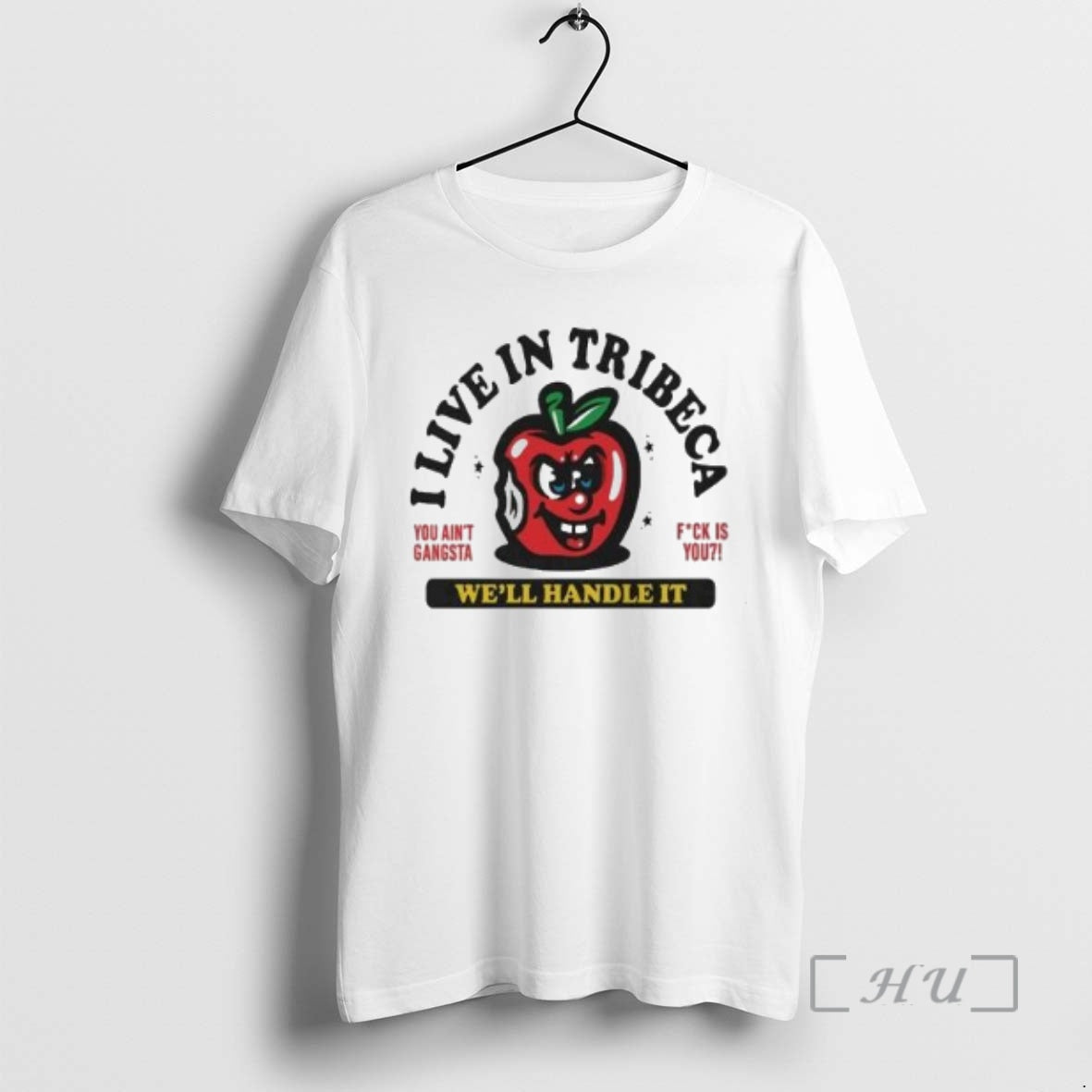 Officials I Live In Tribeca Well Handle It You Aint Gangsta Circle White Premium T-Shirts, Hoodie, Sweatshirt | ZylaModa.com
