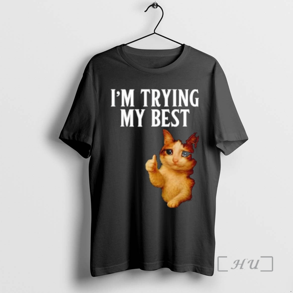 Officials Im Trying My Best Crying Cat Meme Funny T-Shirts, Hoodie, Sweatshirt | ZylaModa.com