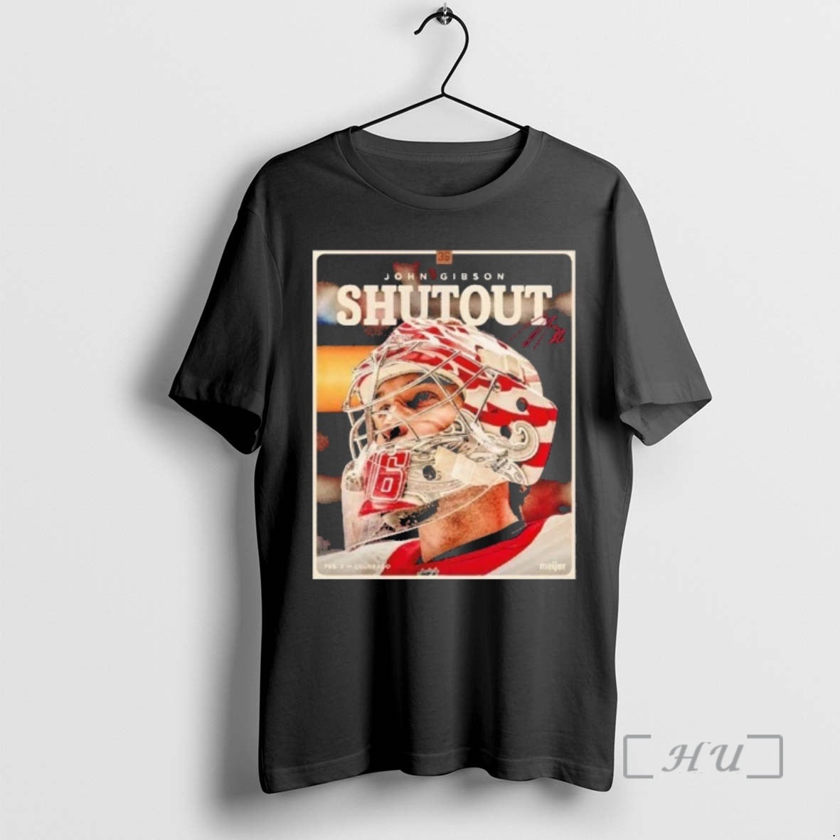 Officials John Gibson Detroit Red Wings Shutout Signature T-Shirts, Hoodie, Sweatshirt | ZylaModa.com