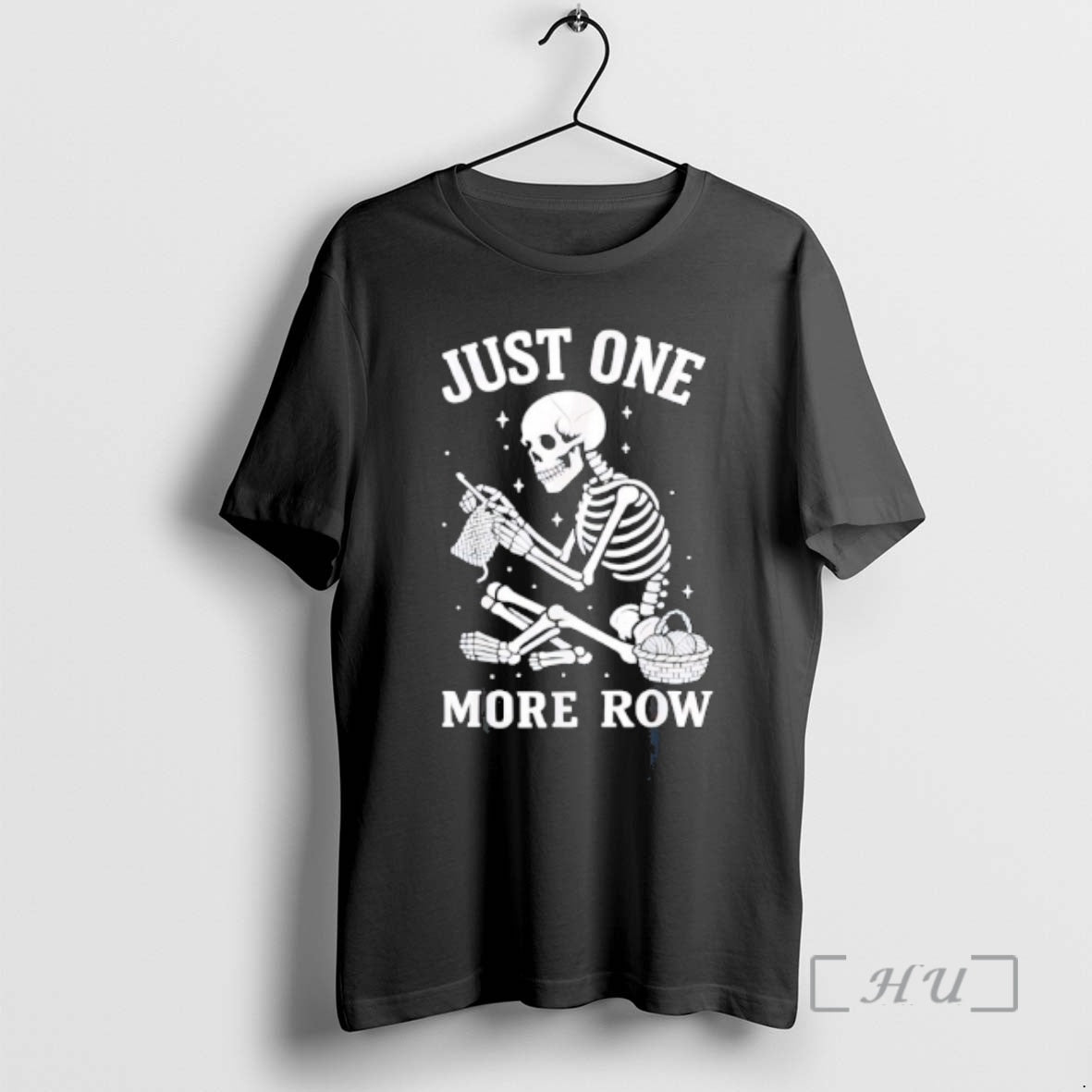 Officials Just One More Row Crochet Skeleton Crocheting Knitting Lover T-Shirts, Hoodie, Sweatshirt | ZylaModa.com