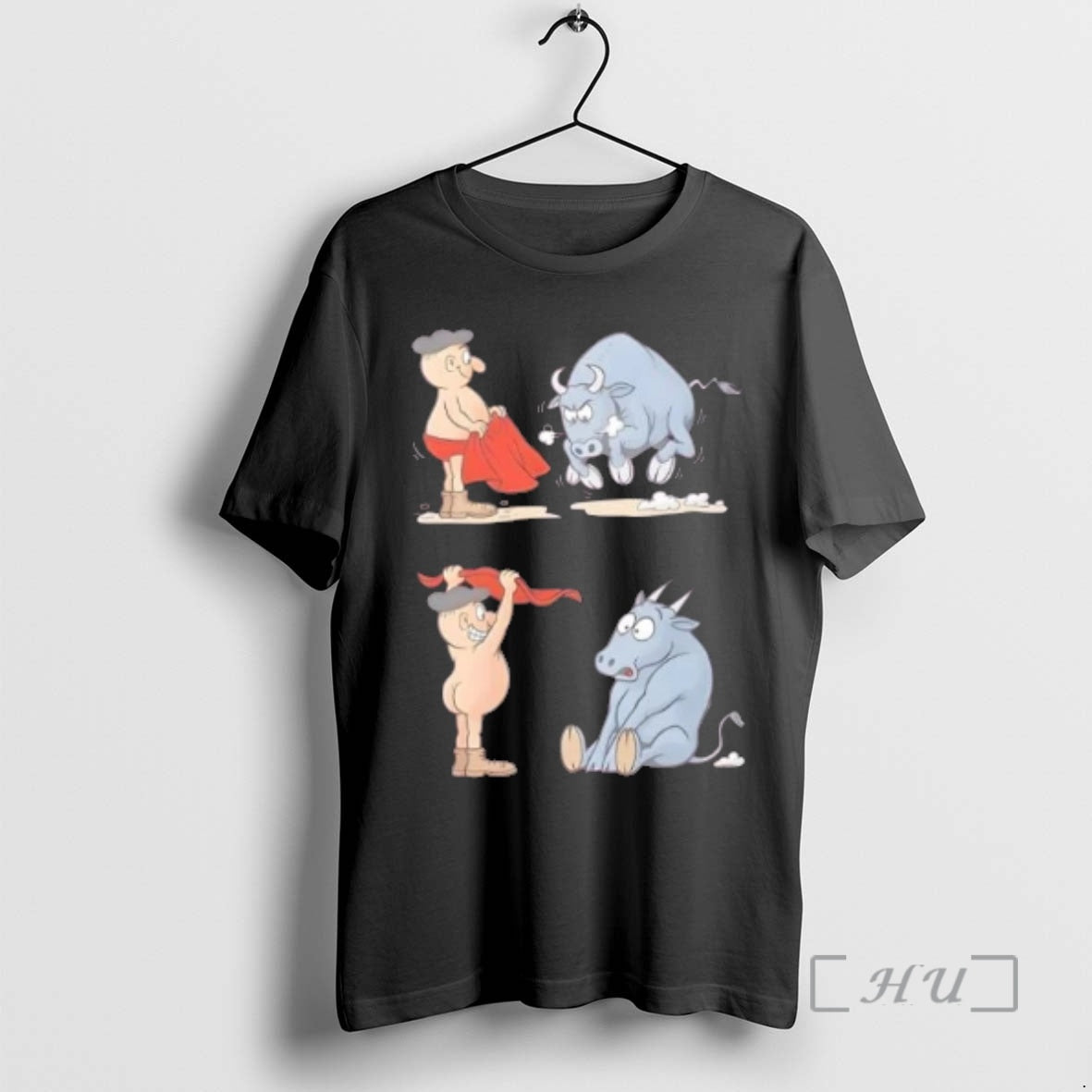 Officials Matador Bullfighter Naked Gag Cartoon T-Shirts, Hoodie, Sweatshirt | ZylaModa.com