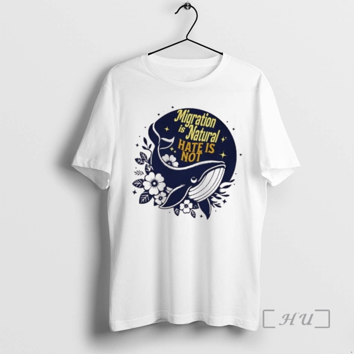 Officials Migration Is Natural Hate Is Not Floral T-Shirts, Hoodie, Sweatshirt | ZylaModa.com