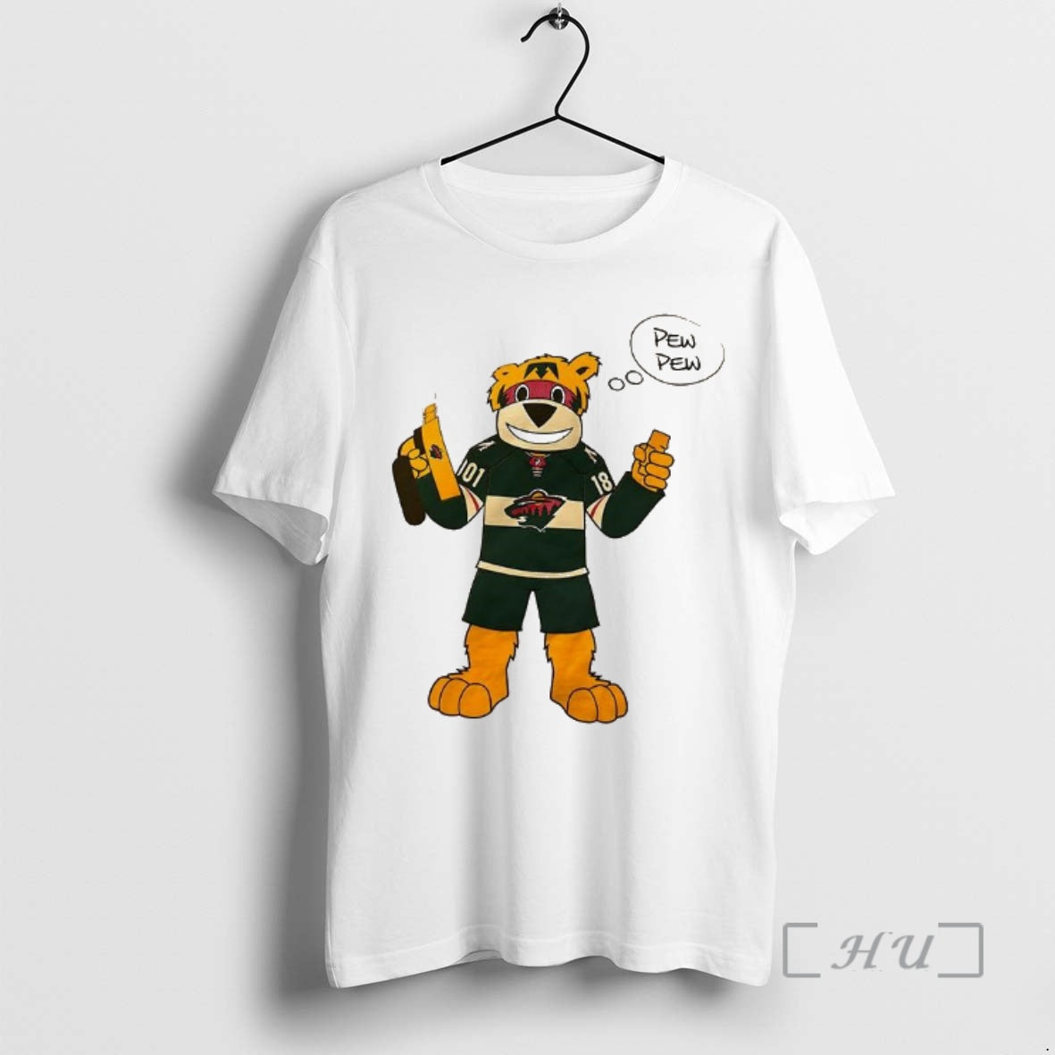 Officials Minnesota Wild Mascot Pew Pew T-Shirts, Hoodie, Sweatshirt | ZylaModa.com