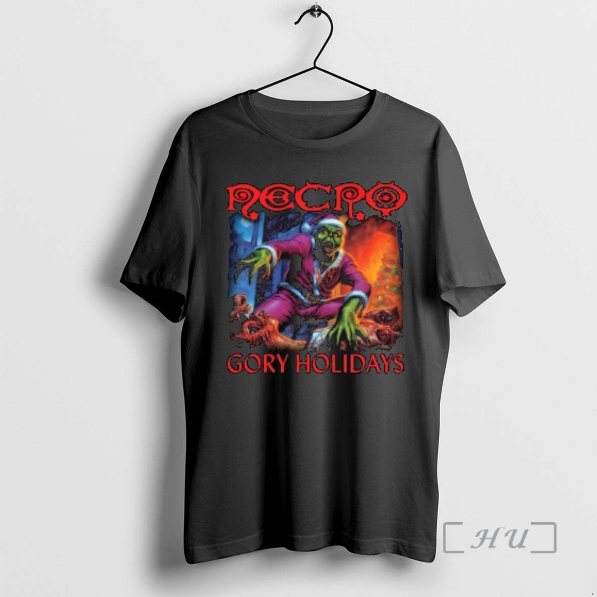 Officials Necro Grinch Gory Holidays Circle Black T-Shirts, Hoodie, Sweatshirt | ZylaModa.com